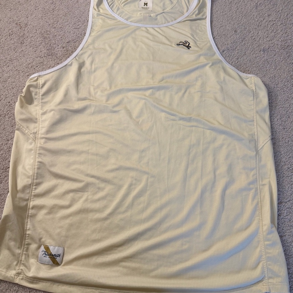 Tracksmith Men's Yellow Running Singlet